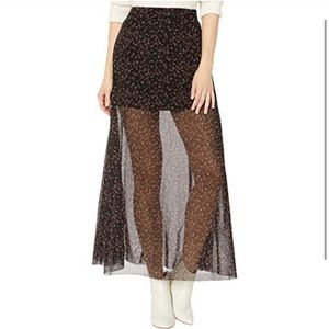 Free People mesh maxi skirt, sz Small NWOT
